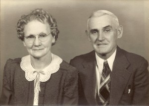 Mayme (Woodward) Hundey and Clarence Hundey in 1946